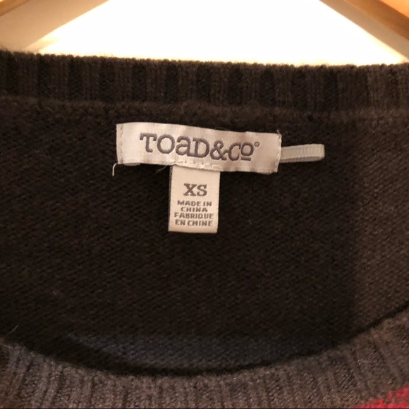 Brown and red crewneck wool sweater - Picture 2 of 4